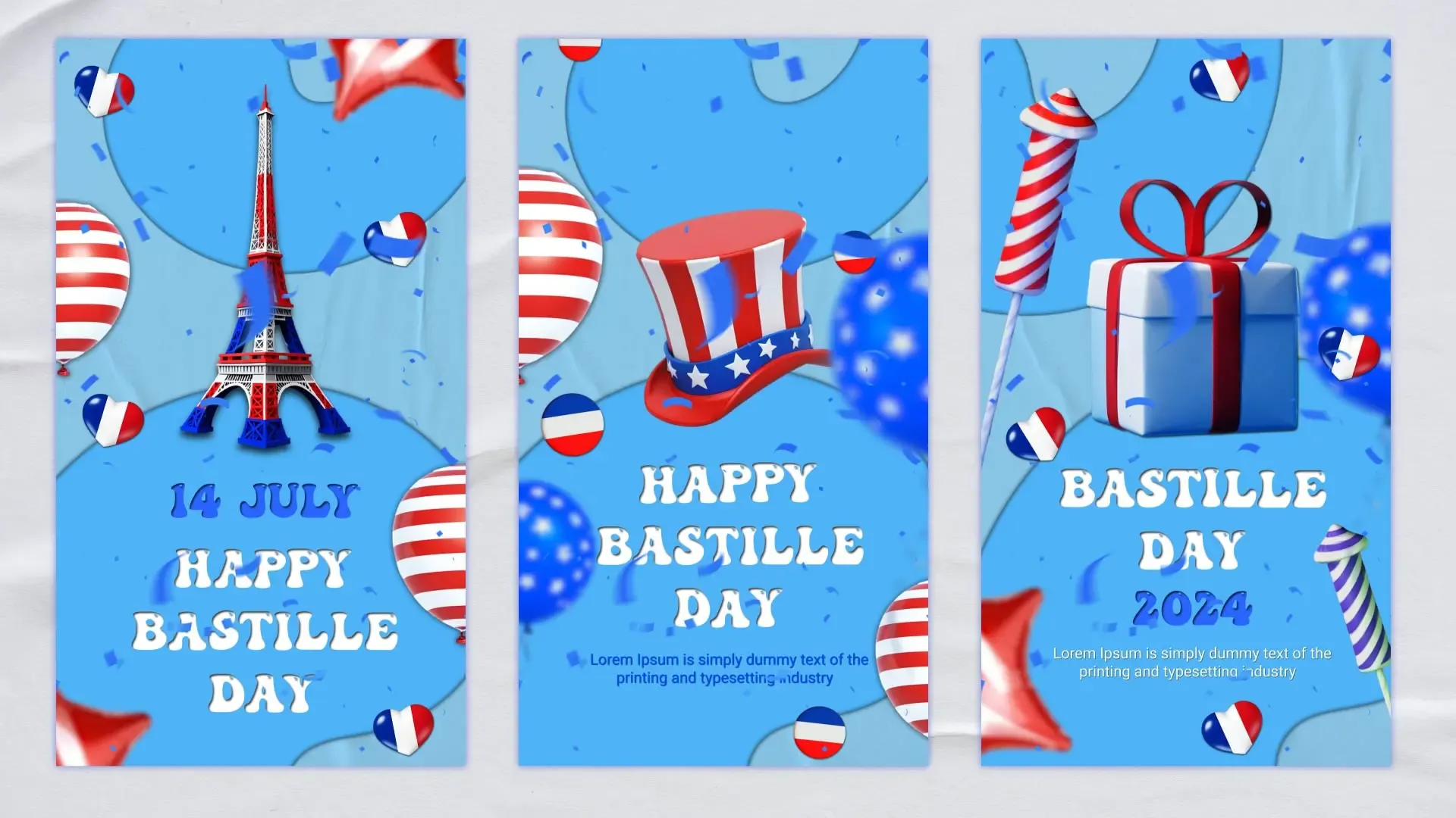 Bastille Day Celebration Instagram Story